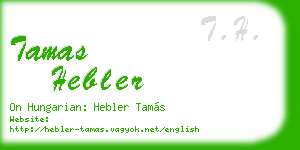 tamas hebler business card